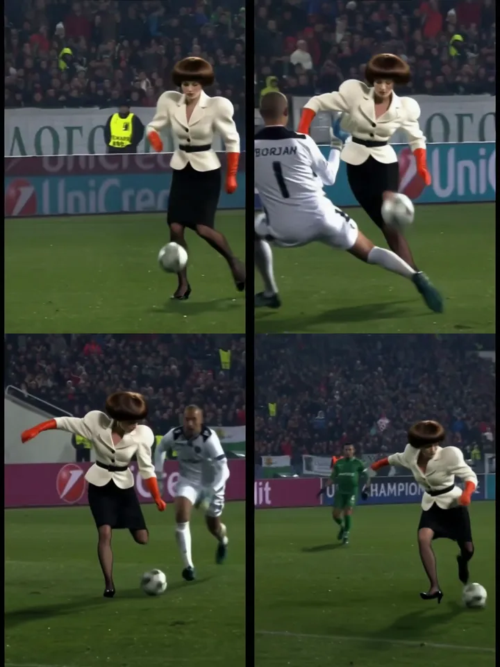 Ozil goal vs Ludogorets remade with AI: the run, the chip over the keeper, the defenders sliding past and the finish into an empty net
