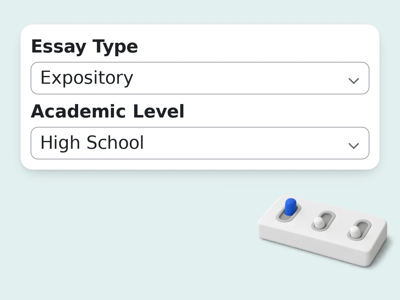 Select Type and Level