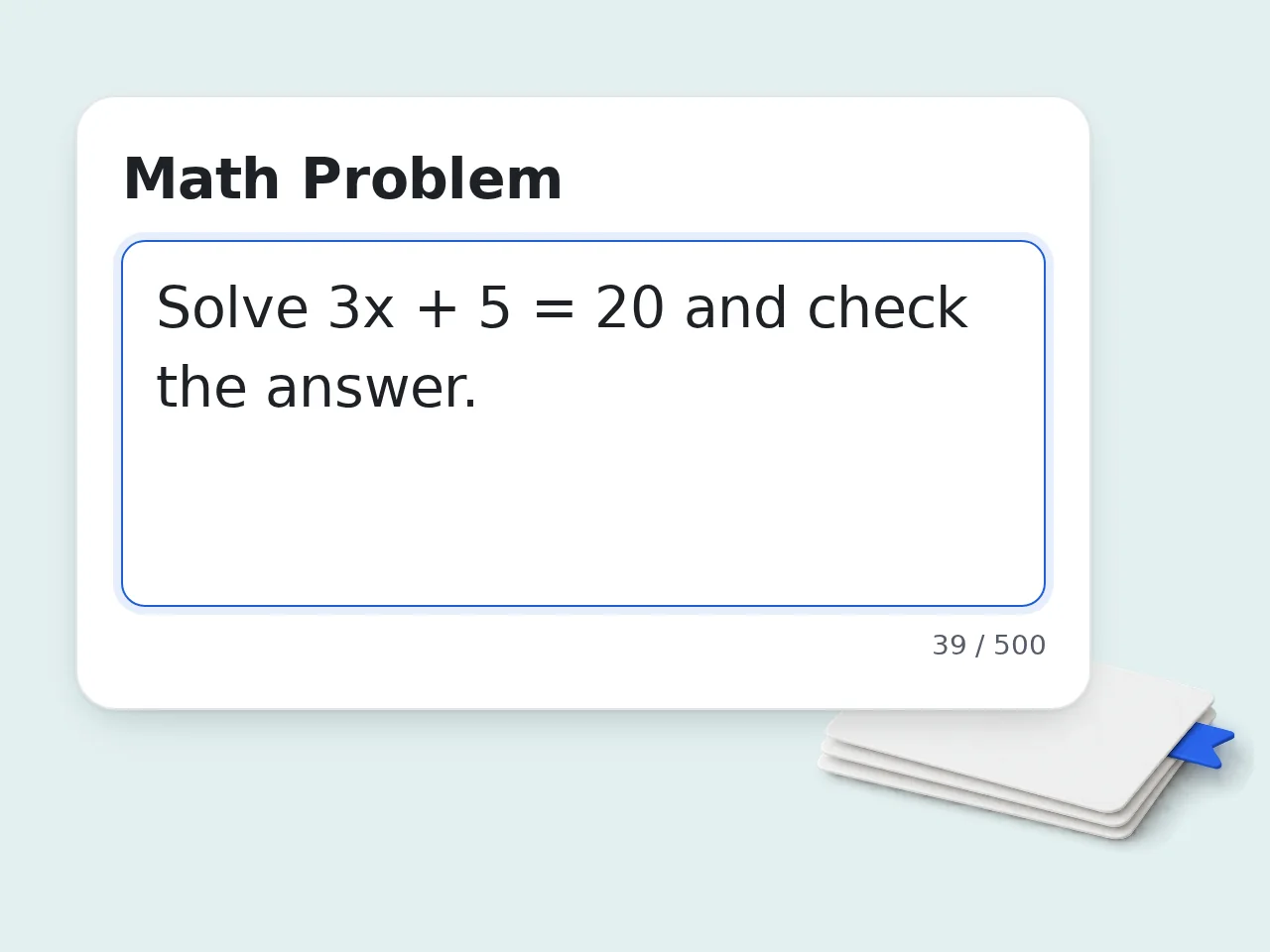 Enter your math problem