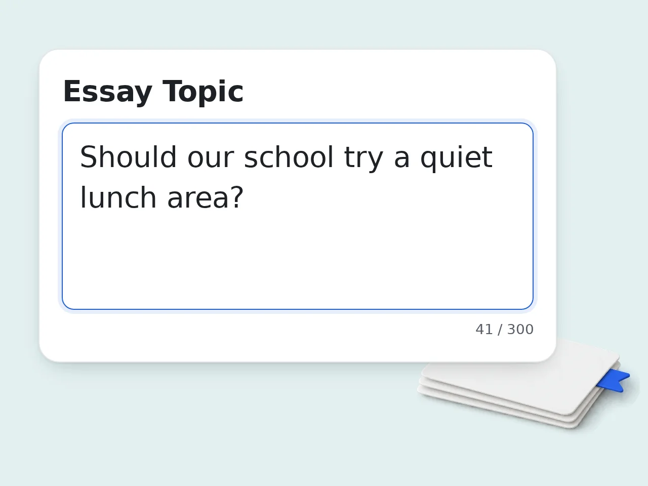 Enter your essay topic and position