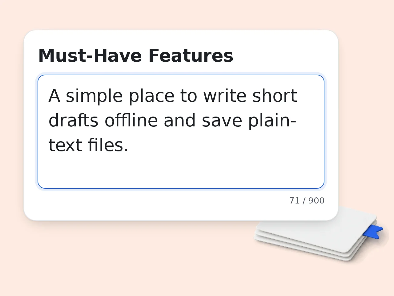 Add your must-have features