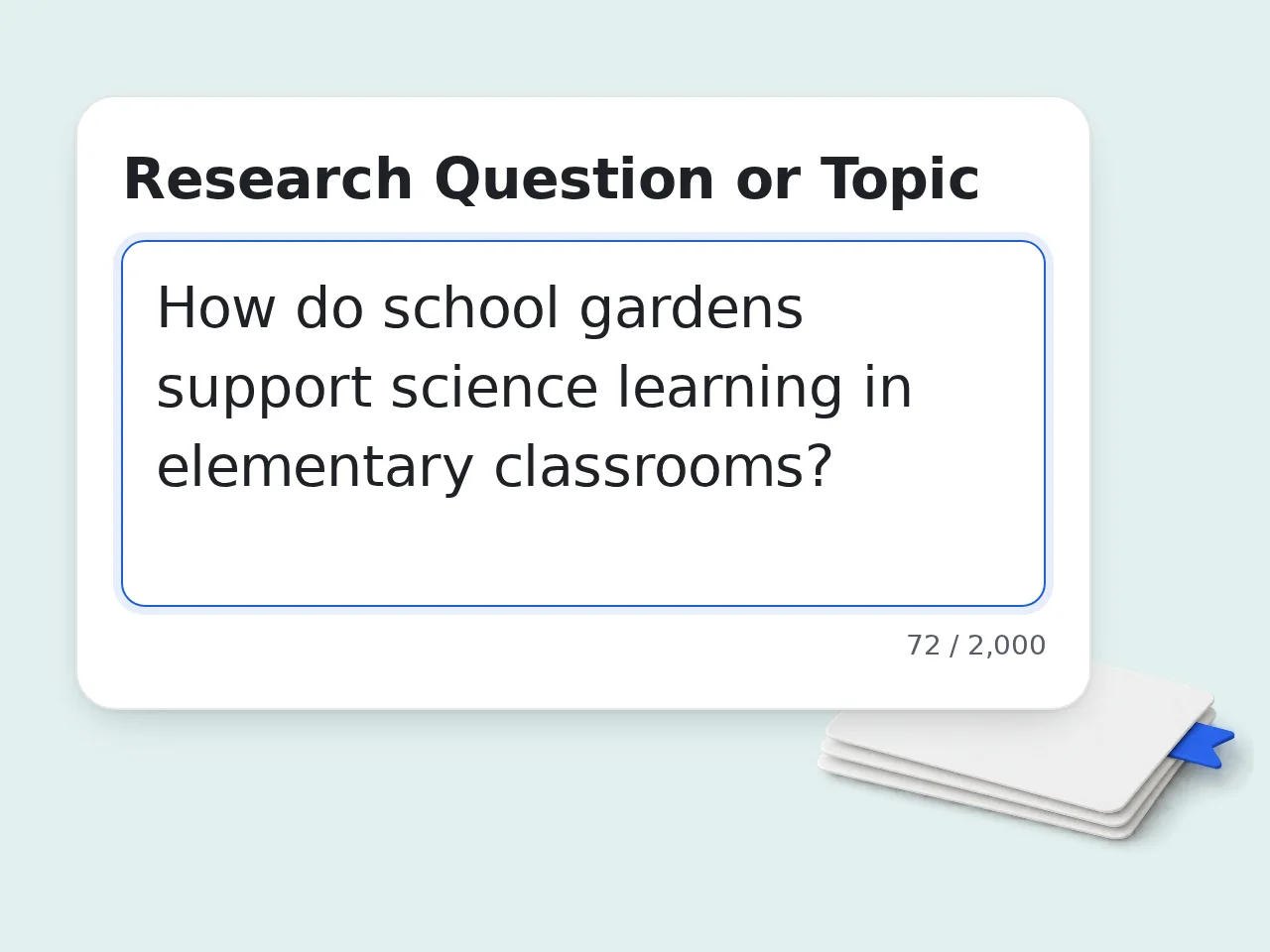 Enter your research question