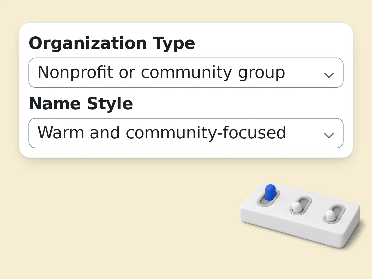 Choose style and constraints