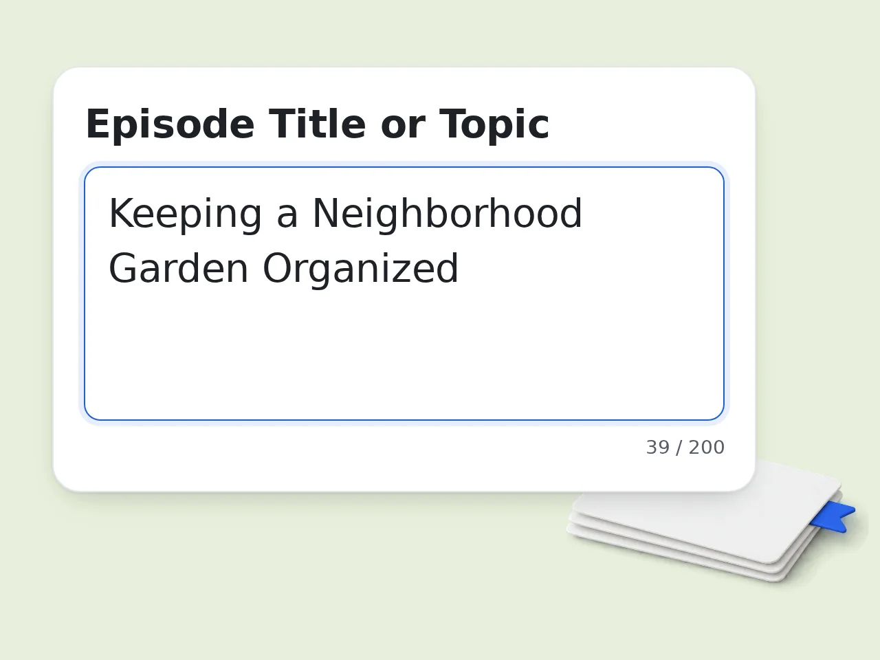 Paste the episode title and content