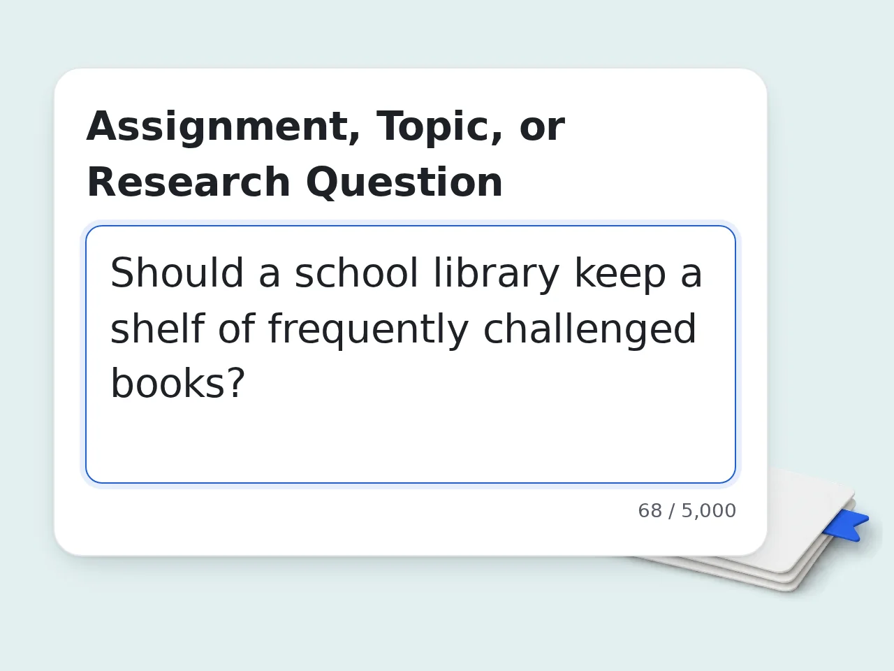 Add the Question and Requirements