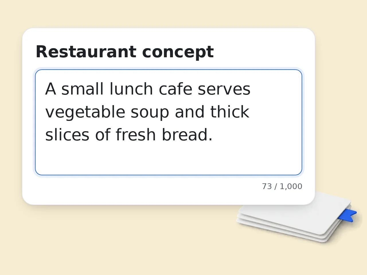 Describe the Restaurant Concept
