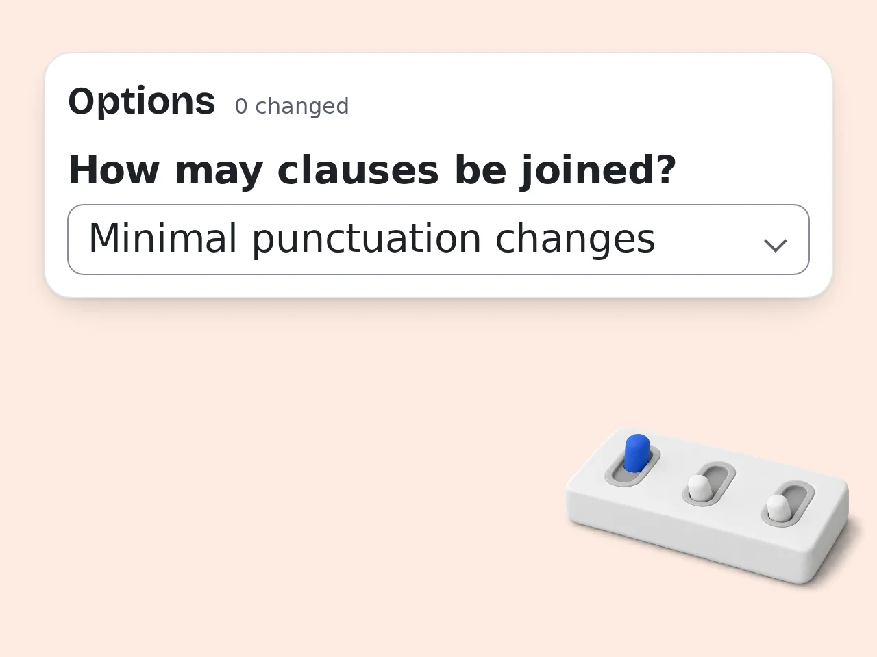 Set your run-on sentence repair policy