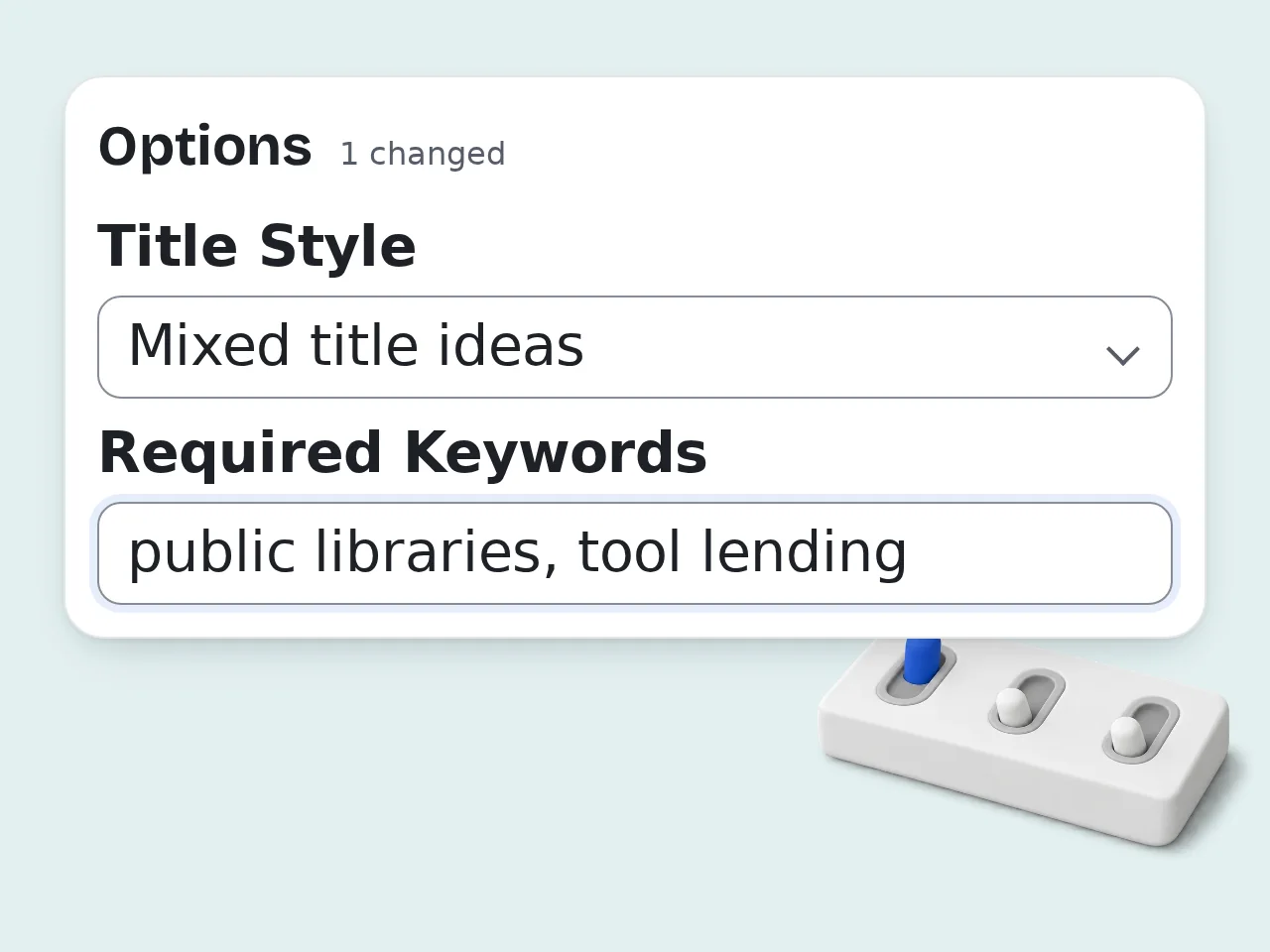 Choose type and tone