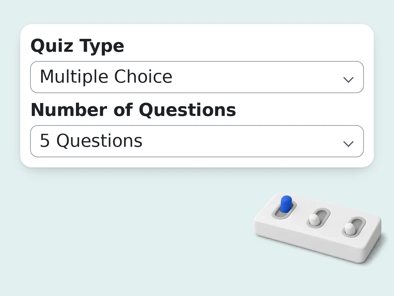 Choose quiz settings
